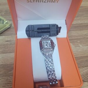 Silver Watch with Roman Numerals Ladies Watch